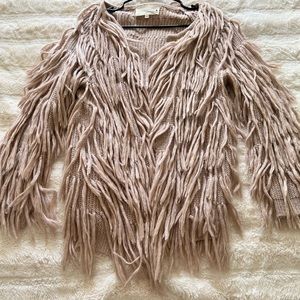 VICI COLLECTION, Shaggy Jacket/Sweater, Pink/Mauve Color, Size S/M